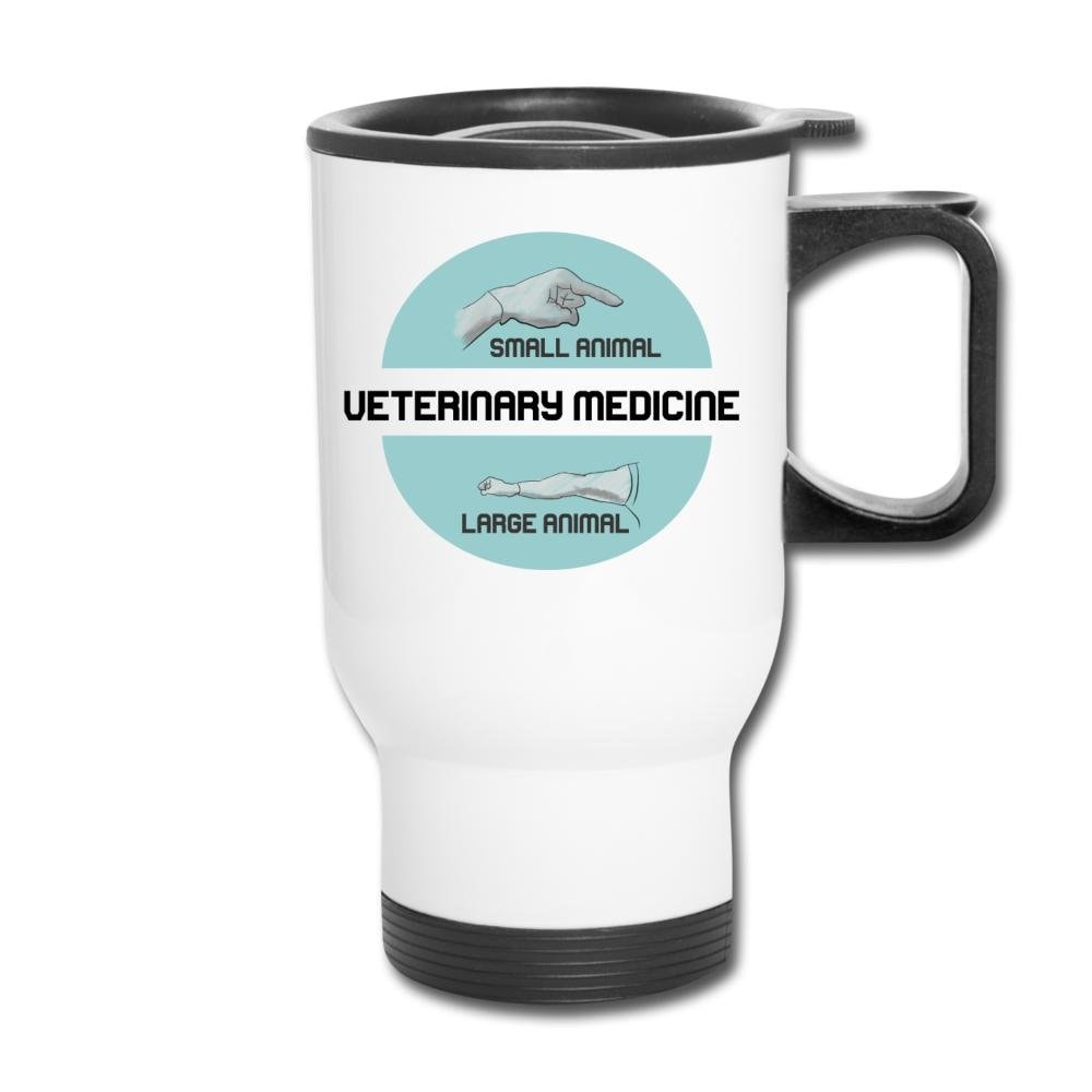 Small & Big Animal Veterinary Medicine Joke 14oz Travel Mug