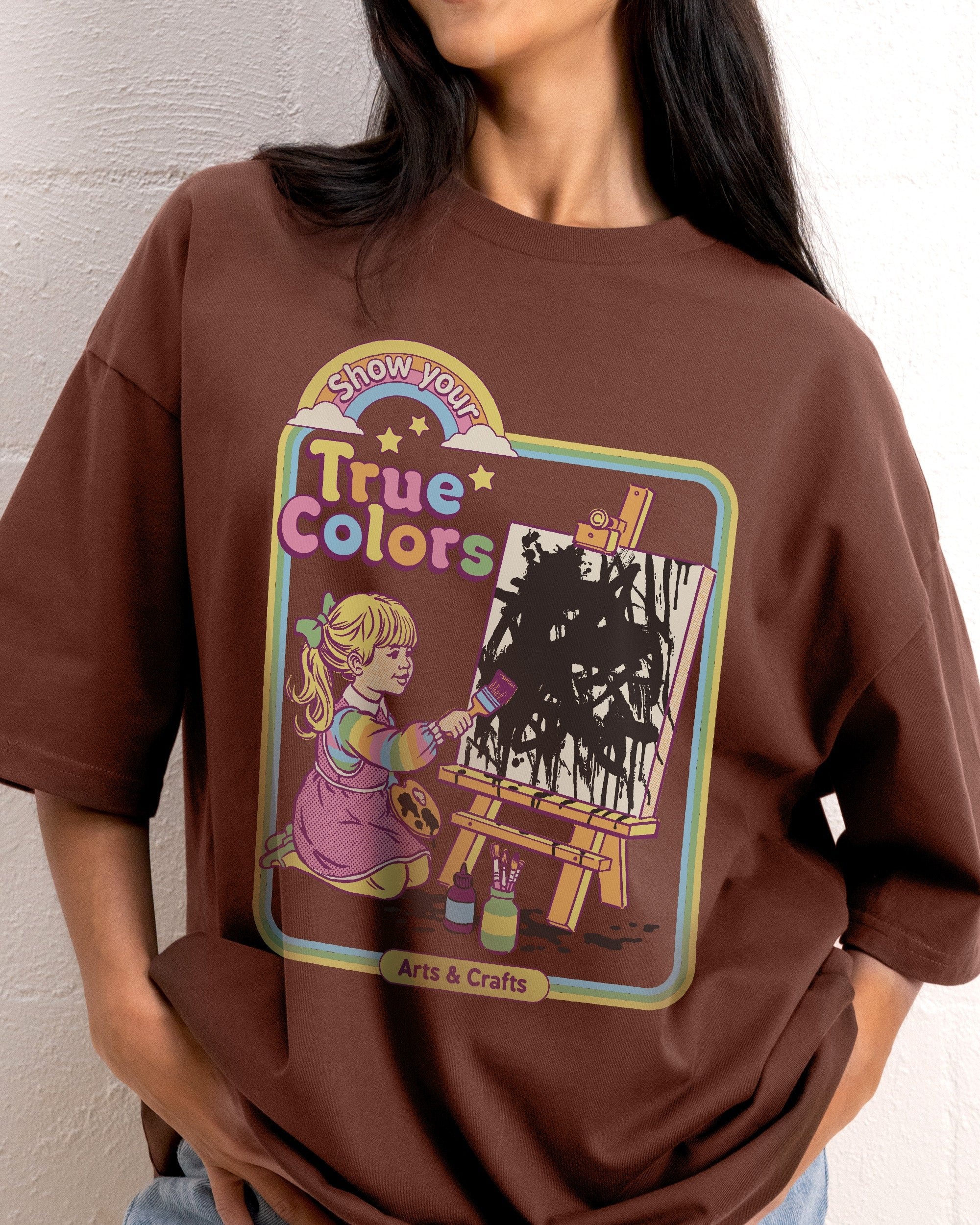 True Colors Oversized Graphic Tee by Steven Rhodes - Unisex 90s Boxy Fit 100% Combed Cotton