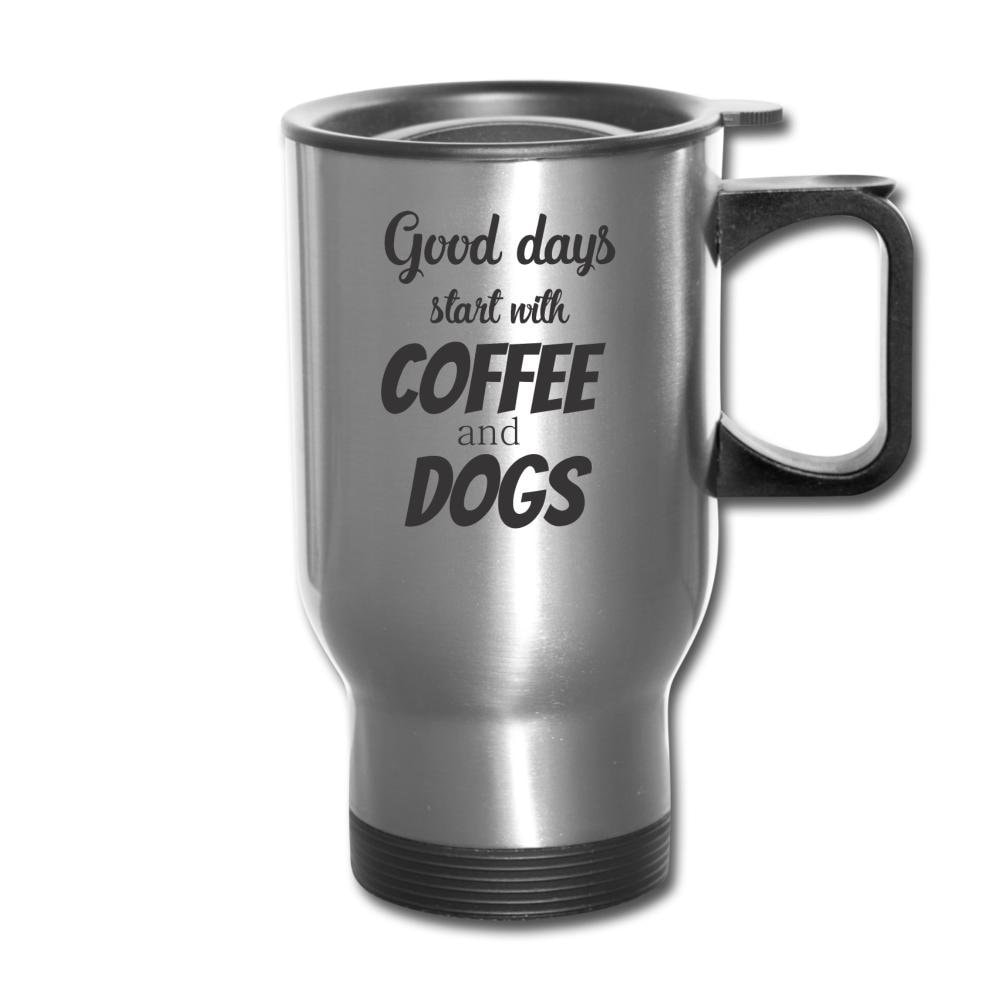 Good Days Start with Coffee and Dogs 14oz Travel Mug Veterinary