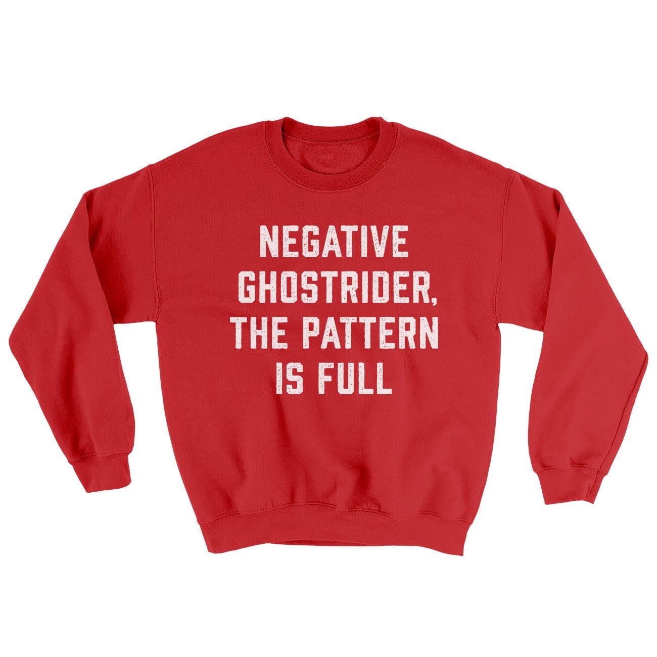 Negative Ghostrider The Pattern Is Full Ugly Sweater Crewneck Sweatshirt