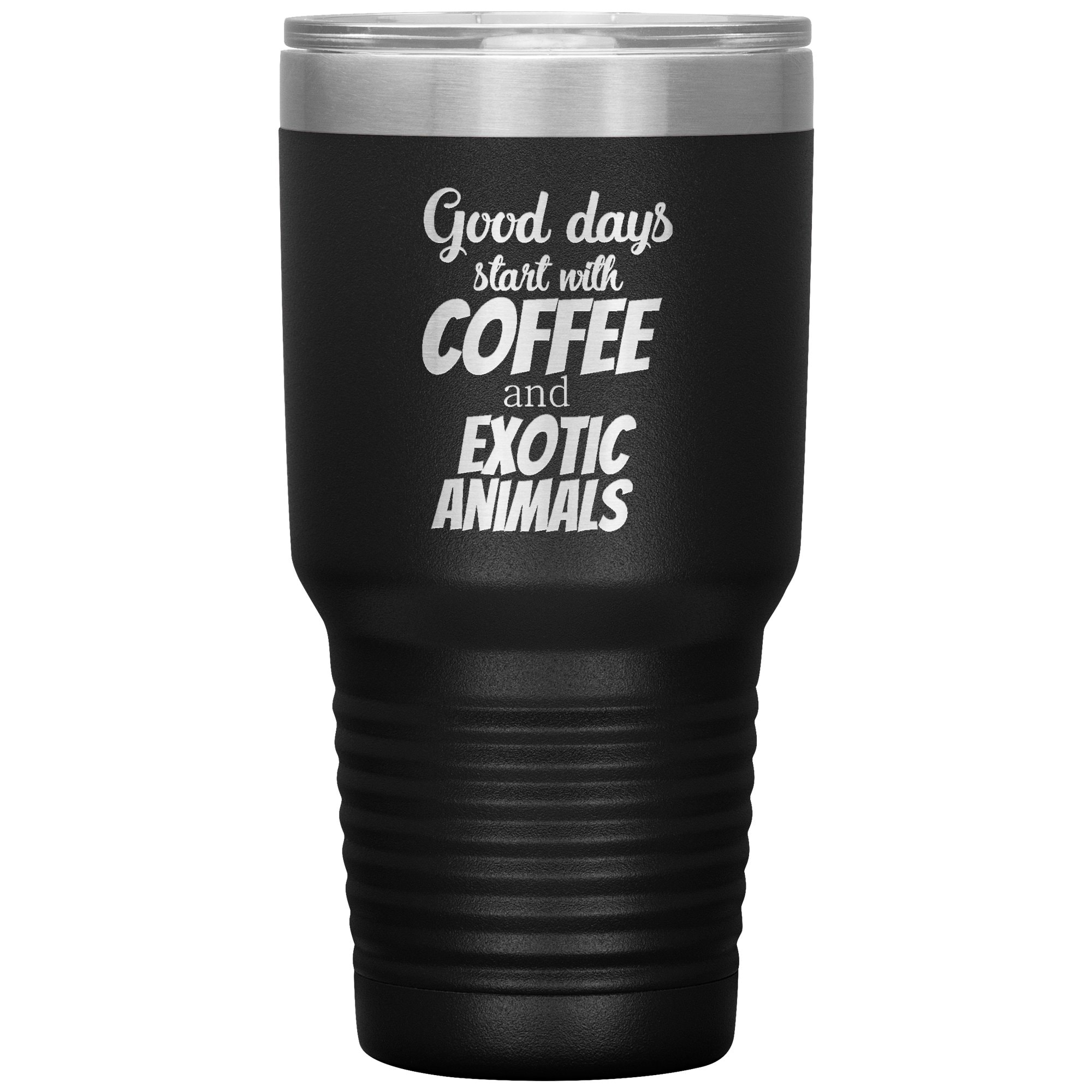 Coffee and Exotic Animals 30oz Vacuum Insulated Tumbler Stainless Steel