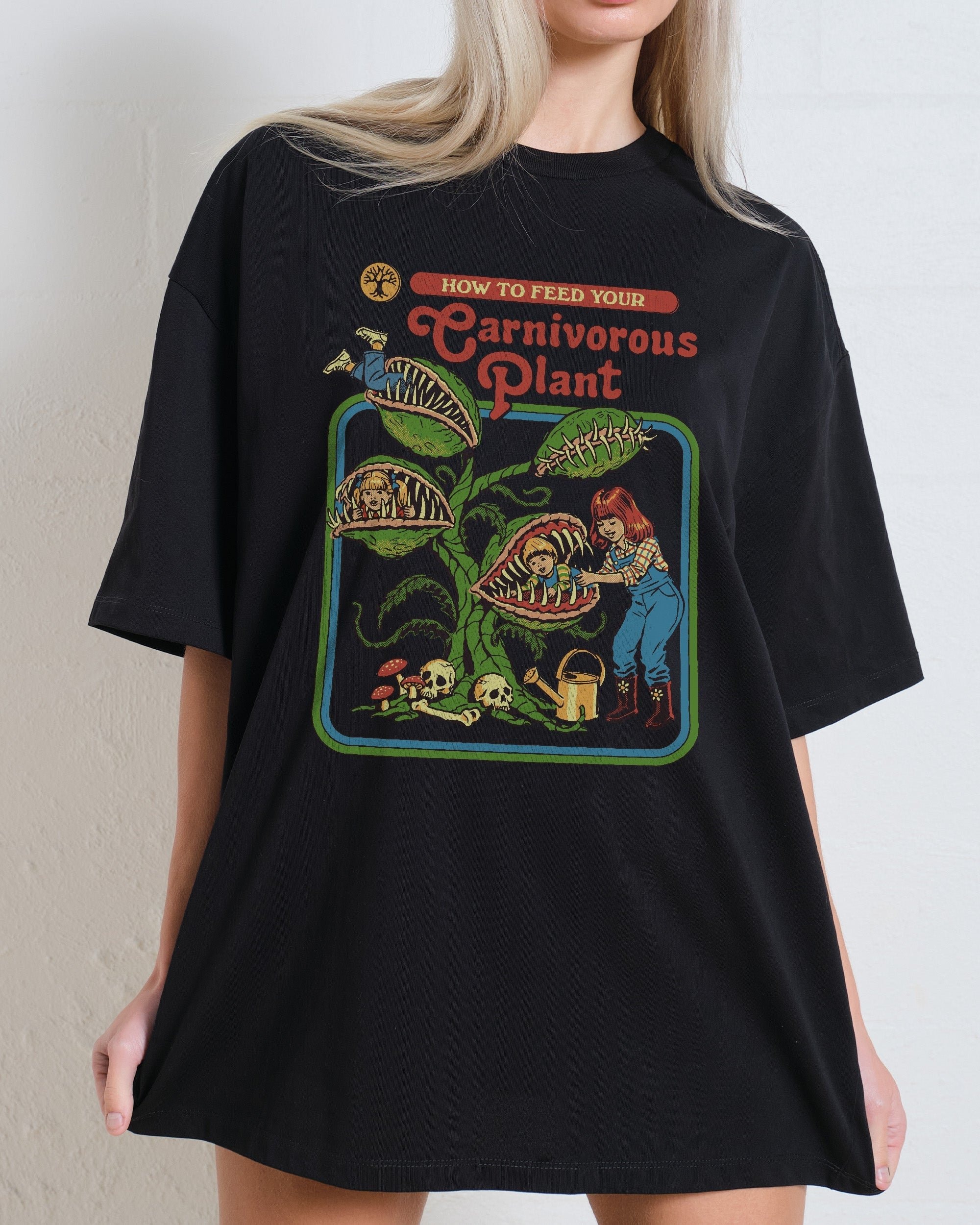 Carnivorous Plant Oversized Graphic Tee - Steven Rhodes, Unisex 100% Combed Cotton